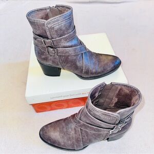 Natural Soul by Naturalizer Zela Gray Womens Ankle Boots  Size 8.5 M- EUC